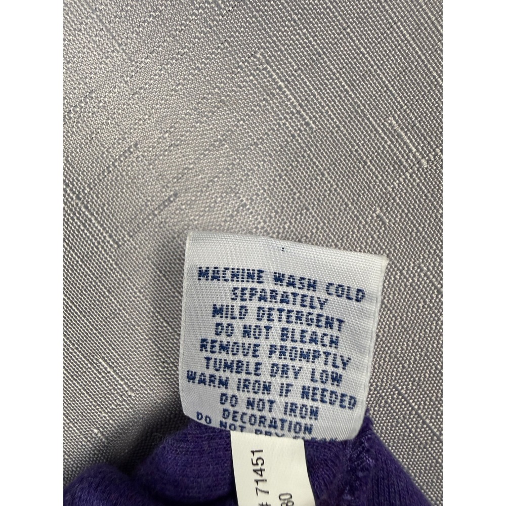 Polo Ralph Lauren Mens XXL Purple Cotton Quarter Zip Pullover Sweater Pony - Picture 8 of 9